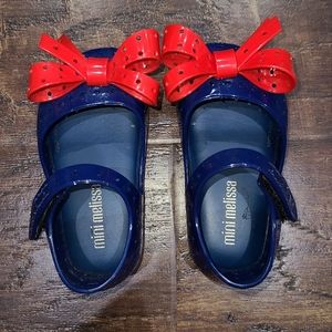 Mini Melissa Baby / Toddler Size 5 Navy & Red Shoes